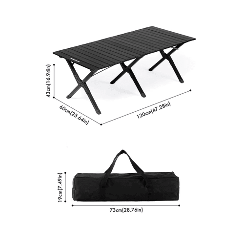 Outdoor Folding Table - Roller Top 1.2m