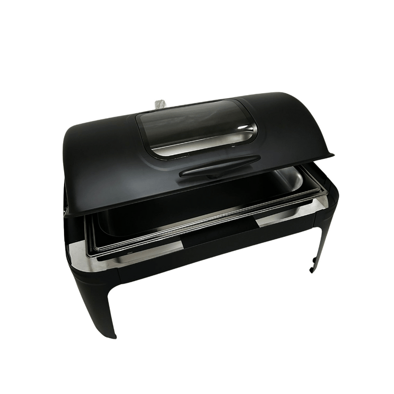 Chafing Dish - Roll Top With Window Black