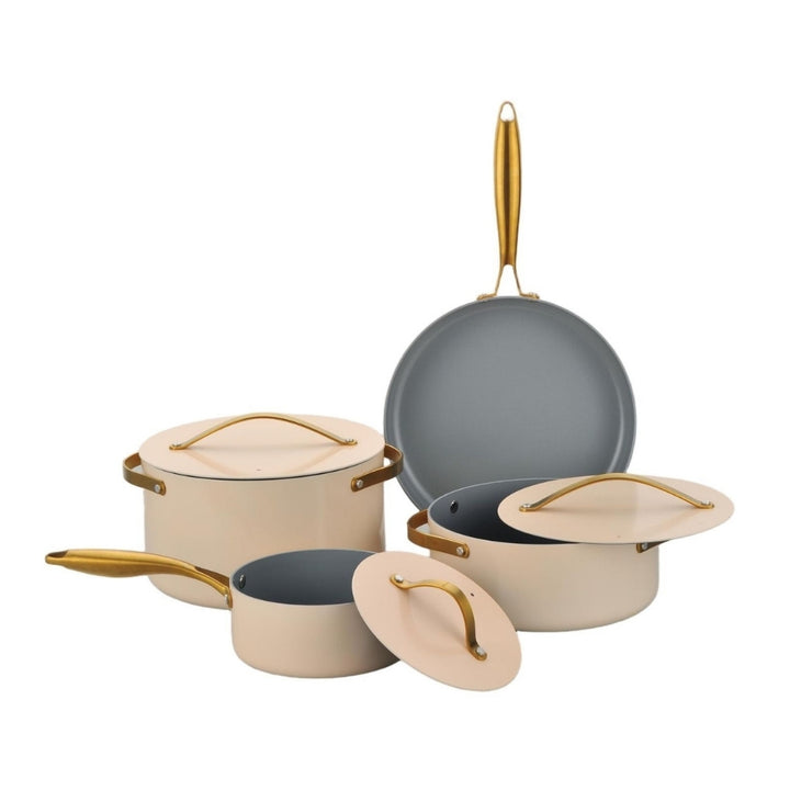 Siena 7-Piece Cookware Set Rose Gold