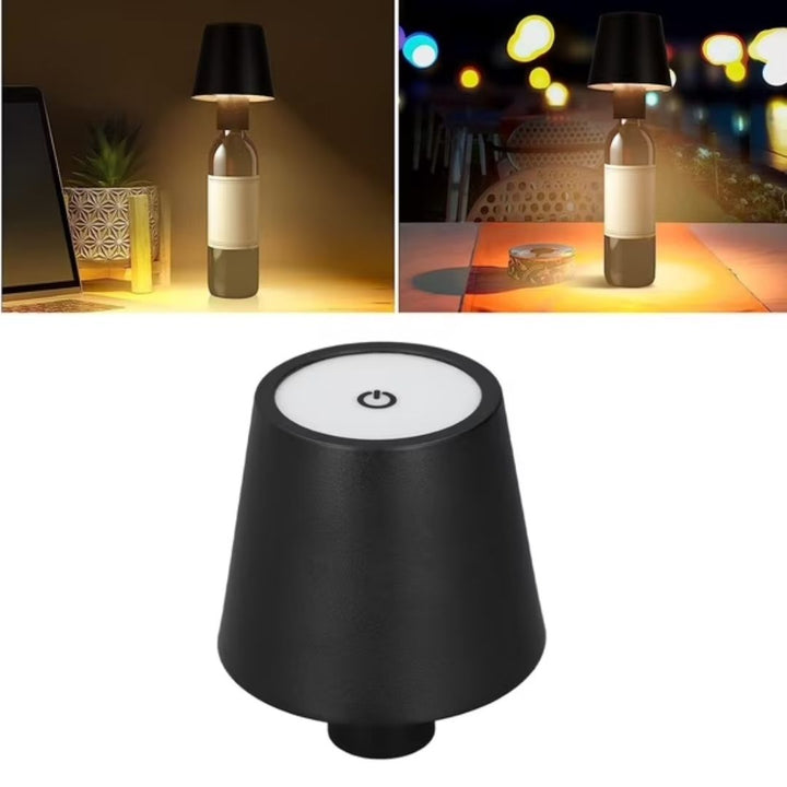 Rechargeable Bottle Lamp LED - Black