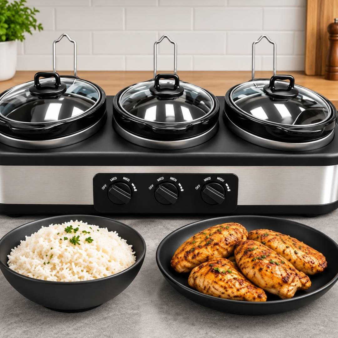 Slow Cooker - Triple Pot - 2.5L