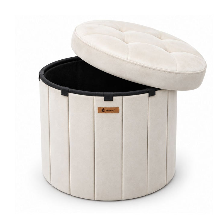 Storage Ottoman - Round Tufted