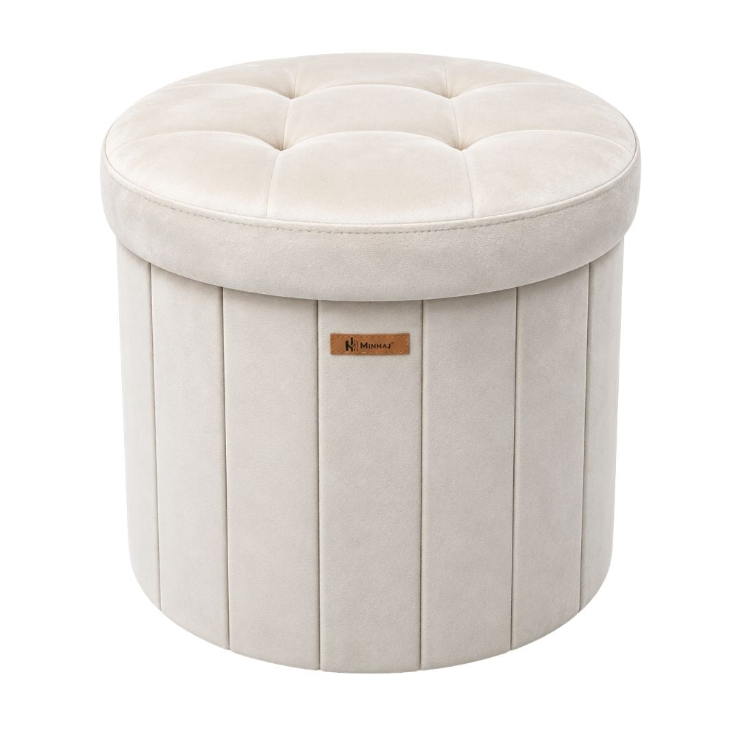 Storage Ottoman - Round Tufted