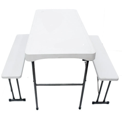 4 Seater - Trestle Table with Benches