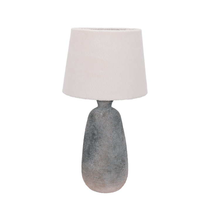 Table Lamp - Ceramic Base - Grey Stone