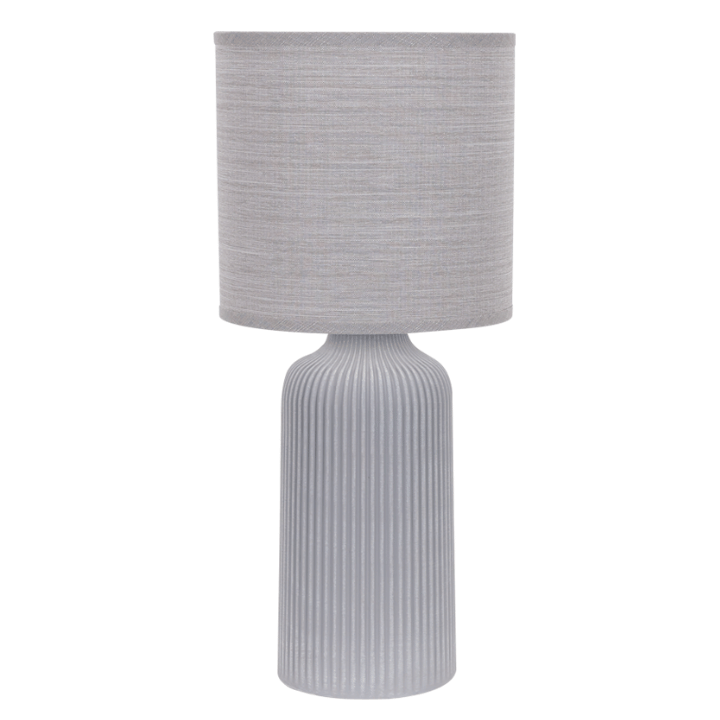 Table Lamp - Ceramic Ribbed Base - 44cm