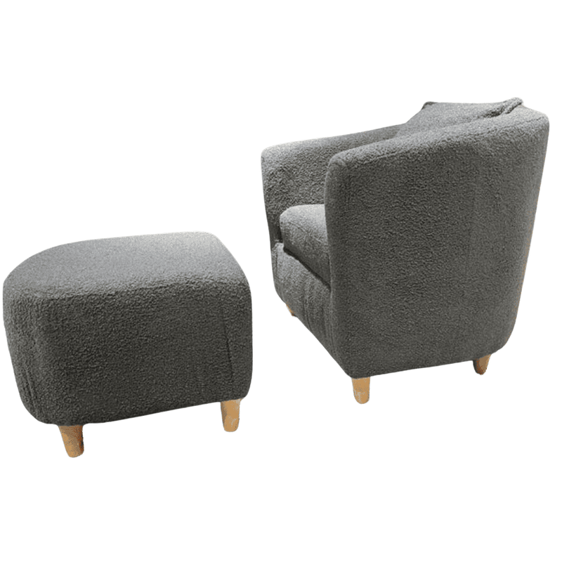 Prince Tub Chair and Ottoman Set