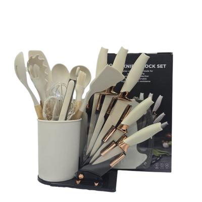 Premium 19-Piece Kitchen Utensil and Knife Set