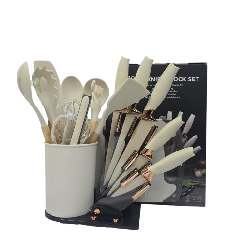 Premium 19-Piece Kitchen Utensil and Knife Set