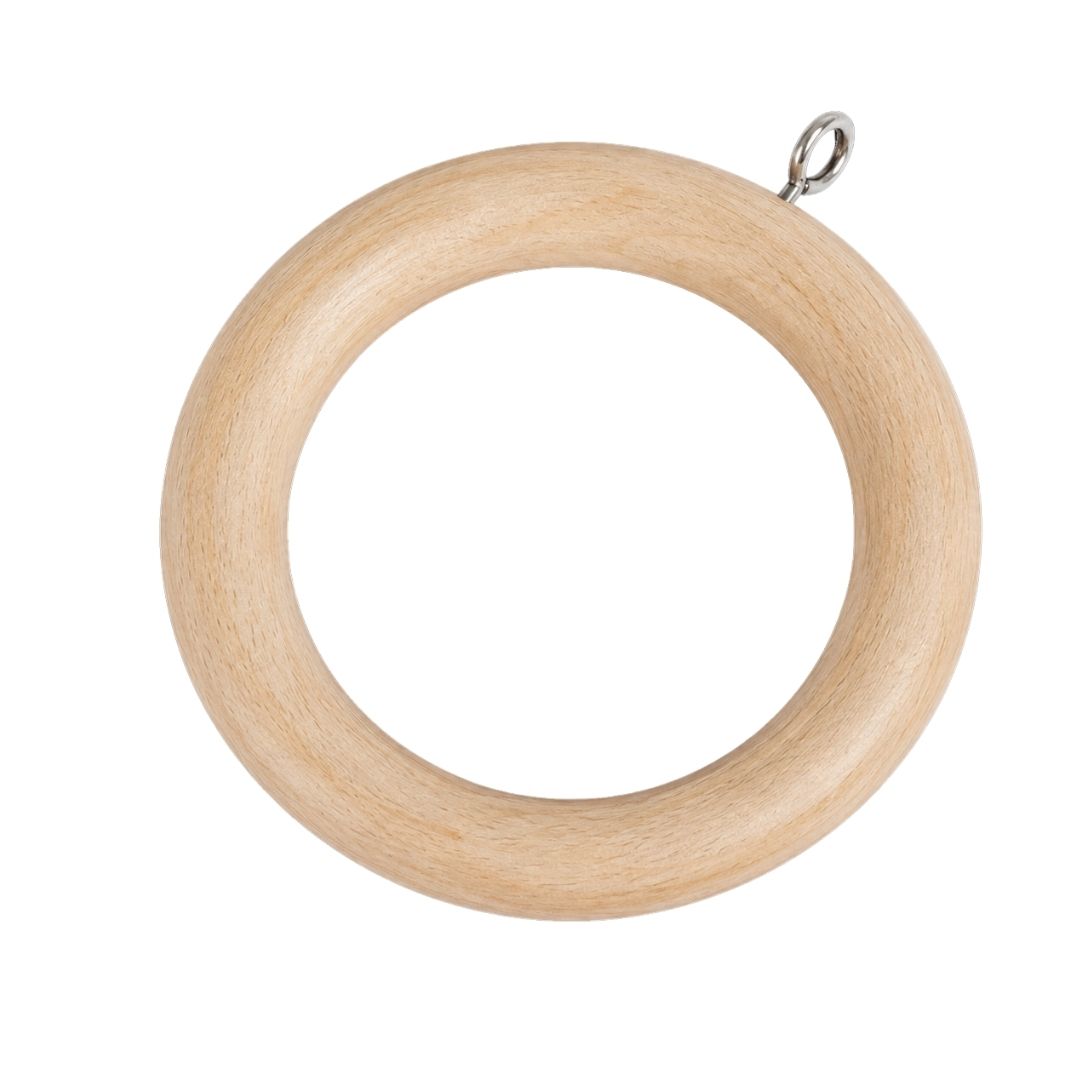 Wooden Curtain Rings - 34mm - Pack of 10