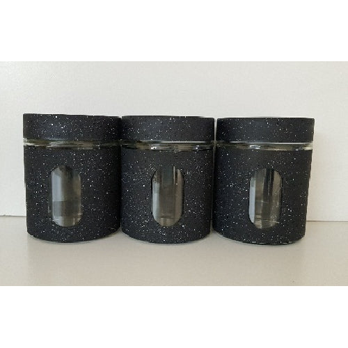 Canister Sets - 3 Pcs Sets Marble Look
