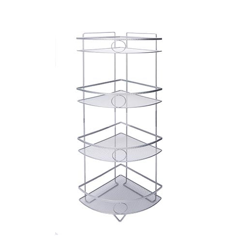 Shower Caddy - 4 Tier Shiny Grey