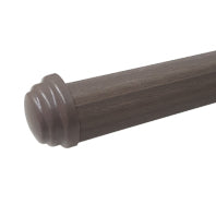 Curtain Poles - 65mm 1/2 Round + Endcaps
