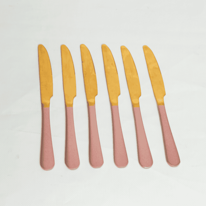 Cutlery Sets - Flat Handle - Pink