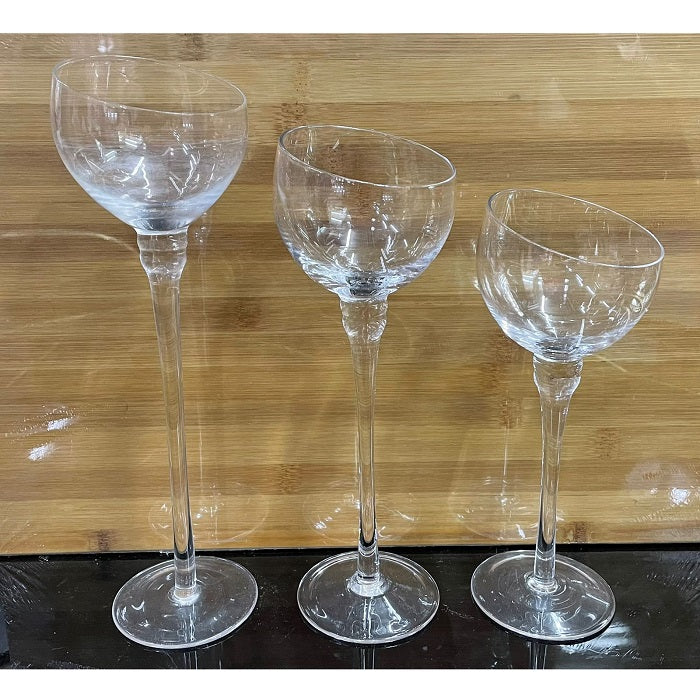 Candle Stand - 3pc Glass Bela