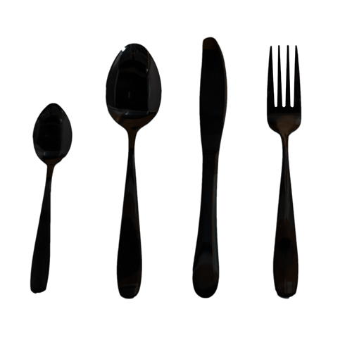 Cutlery - Black - 6pc