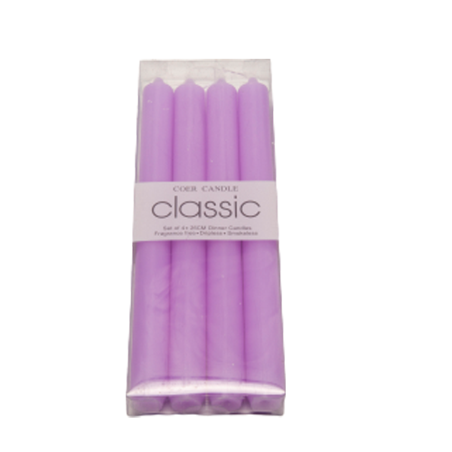 Candles - 4pc Colour Candles 25cm