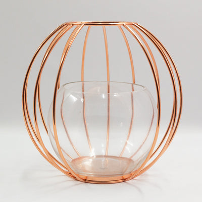 Center Piece - Wire Vase round