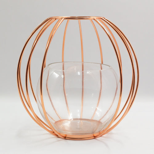 Center Piece - Wire Vase round