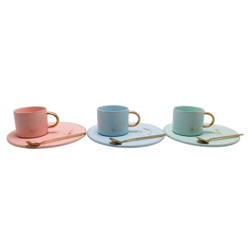 Crockery - Xquisite Love Cup & Round Saucer Set