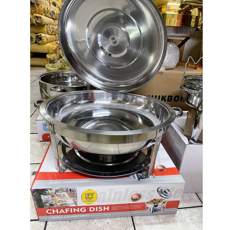 Chafing Dish - 12L Round Hook Silver
