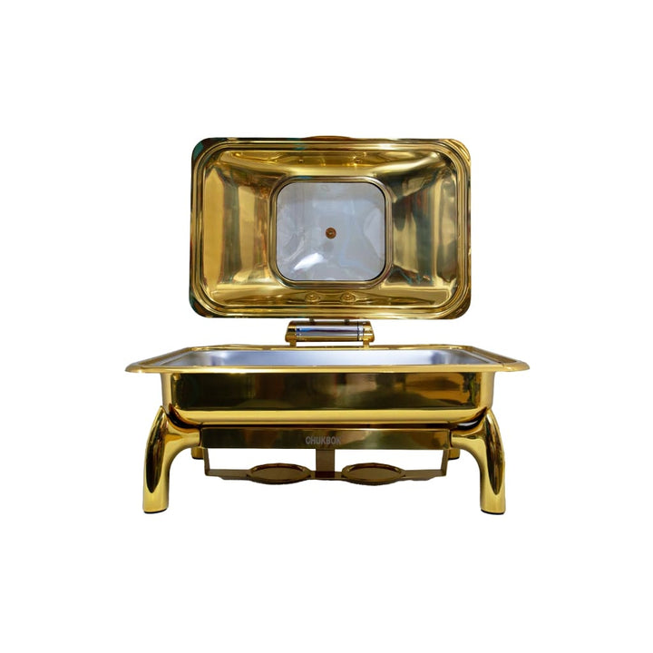 Chafing Dish - Lucile Gold Rectangle With Window