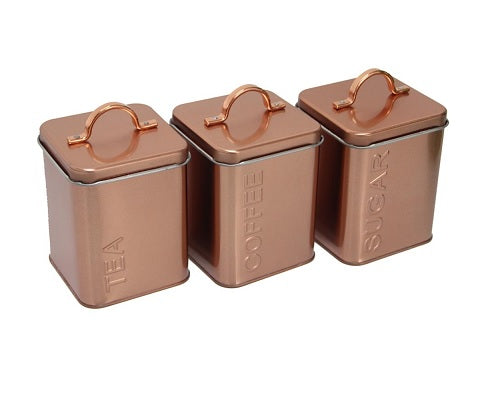 Bread Bin & Canister Set - 4pc Metal