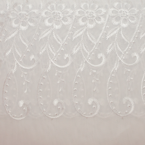 Ready Made Lace Sheer - Embroidered Voile - 5m