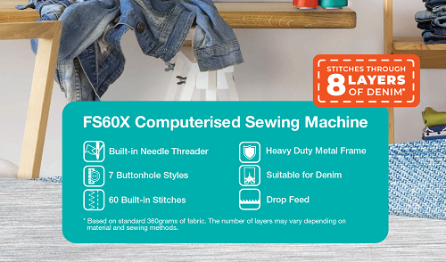 Brother FS60X - Computerised Sewing Machine - Domestic – Ahmeds Textiles