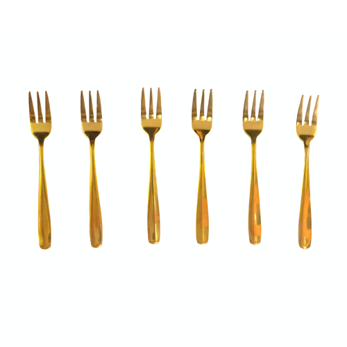 Cutlery - Dessert Forks Gold - 6&