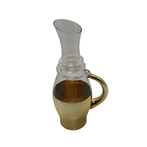 Decanter Clear Rope Gold base