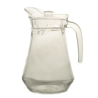 Jug - 1.3L Glass With Plastic Lid