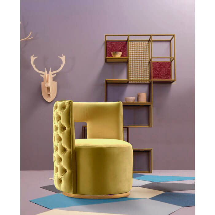 Princess Swivel Sofa Chair - Gold Base