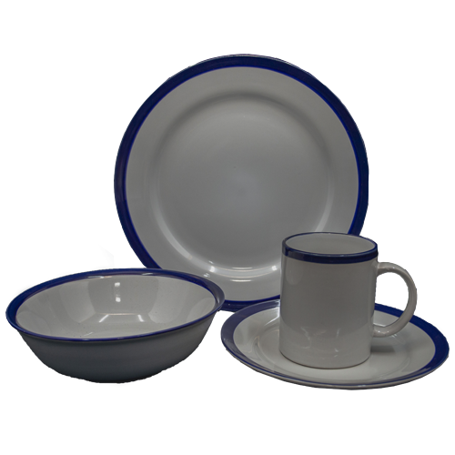 Dinner Sets  - 16pc Blue Stripe