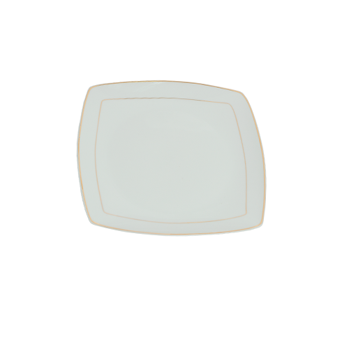 Dinnerware - Double Gold Strip Square - Side Plate Only