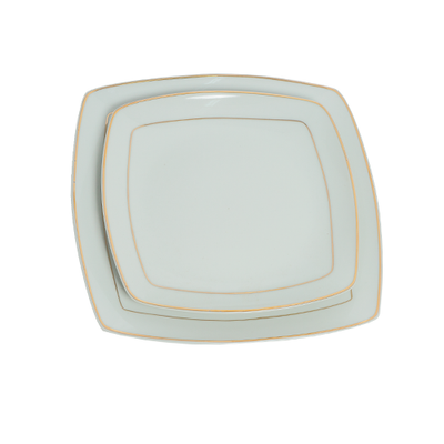 Dinnerware - Double Gold Strip Square - Side Plate Only