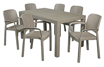 Protea Outdoor Rattan Cafe Table - 6 Seater