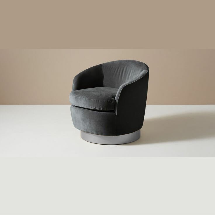 Regal Swivel Sofa Chair - Silver Base