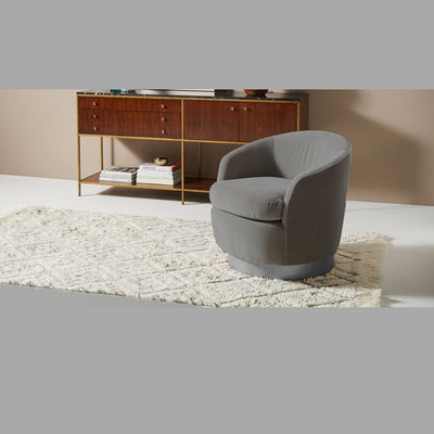 Regal Swivel Sofa Chair - Silver Base