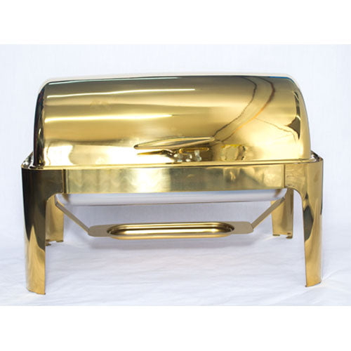 Chafing Dish - Roll Top Rectangle Gold