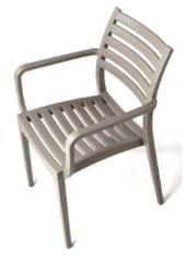 Rimini Arm Chair - Slatted Cafe Chair