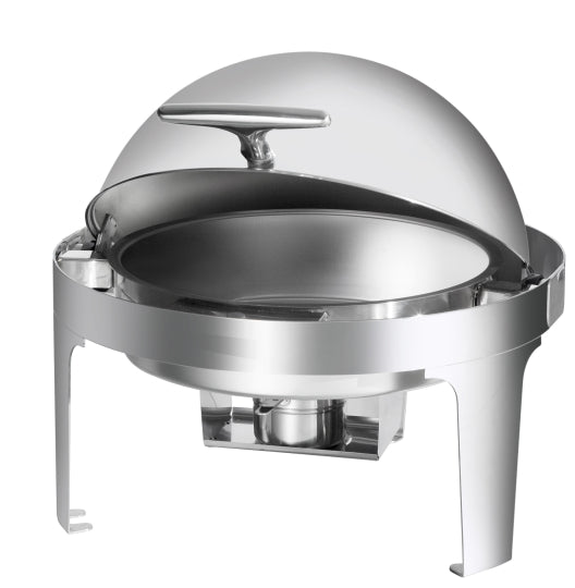 Chafing Dish - Round Roll Top Silver