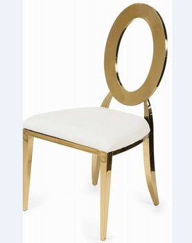 Steel Frame Oval Back Chair