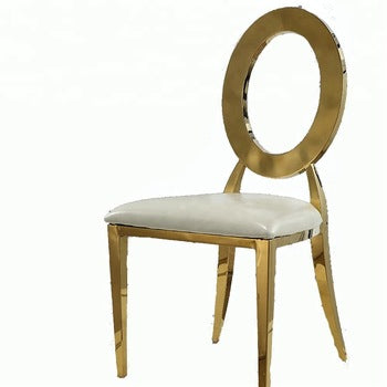Steel Frame Oval Back Chair