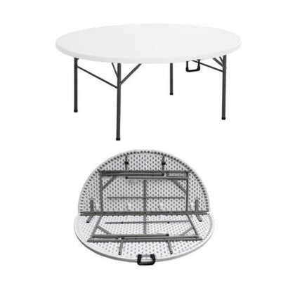 Round Folding Table with Folding legs.