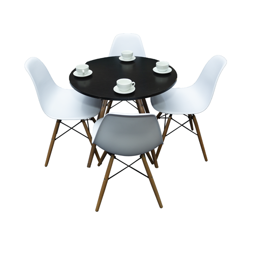 Dining Set - Round Table + 4 Chairs