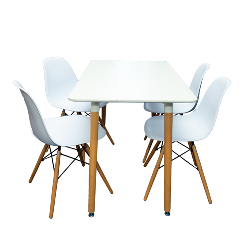 Dining Set - Rectangle Table + 4 Chairs
