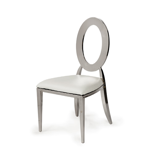 Steel Frame Oval Back Chair