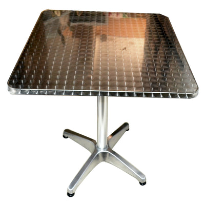4 Seater - Aluminium Cafe Table Square