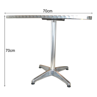 4 Seater - Aluminium Cafe Table Square